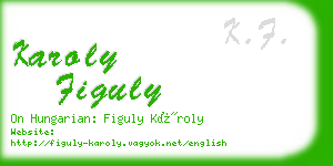 karoly figuly business card